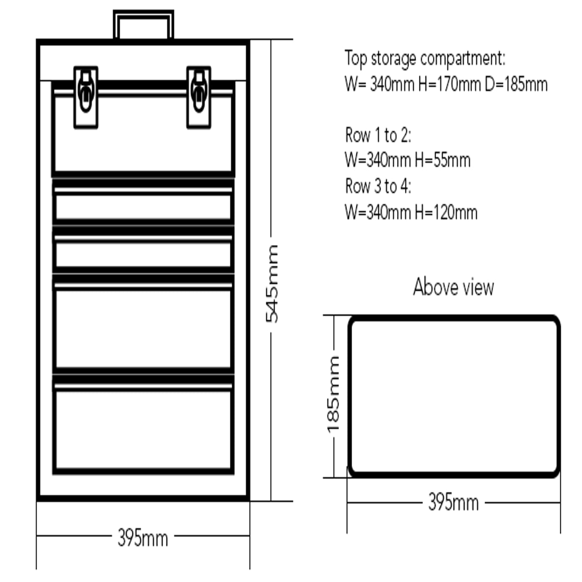 SGS STC500A Mobile Rolling Suitcase Tool Box